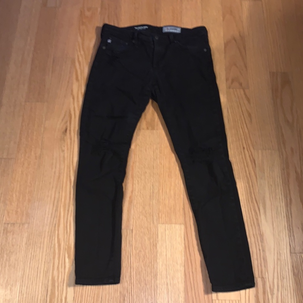 Adriano Goldschmeid The Leggings Ankle Distressed Black Jeans 30R